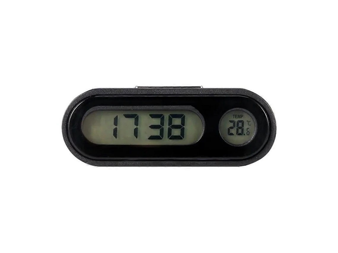 Mini Digital Car Clock With Thermometer For The Dashboard.
