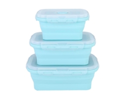 Lancheira De Silicone Dobrável Para Armazenamento De Alimentos, Ideal Para Viagens Ao Ar Livre E Piqueniques. Olysi Shop