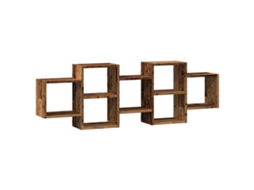 Wall Shelf, Wall Shelves Vidaxl Marrom Madeira Processada (129 X 18 X 42 Cm)