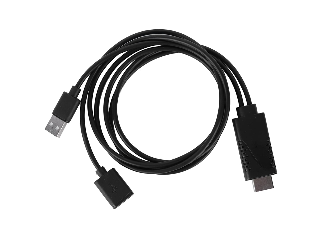 Cabo Adaptador 2 Em 1 Usb Fêmea Para Macho Hdtv 1080p Smartphone, Hd