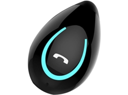 Fone De Ouvido Sem Fio Com Clipe, 50mah, Único Para Ao Ar Livre, Preto