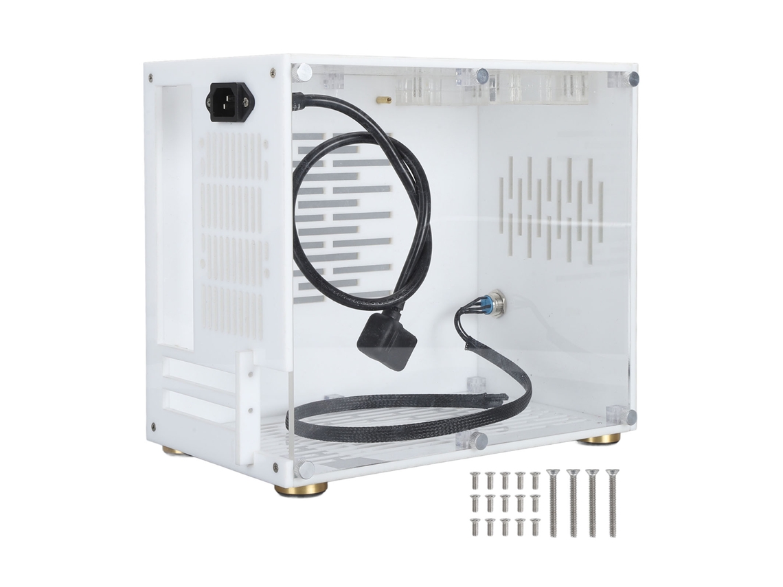 Gabinete De Computador Mini Itx Para Jogos, Chassi De Desktop Com Abertura De 360, Acrílico Transparente, Diy, 100‑240v
