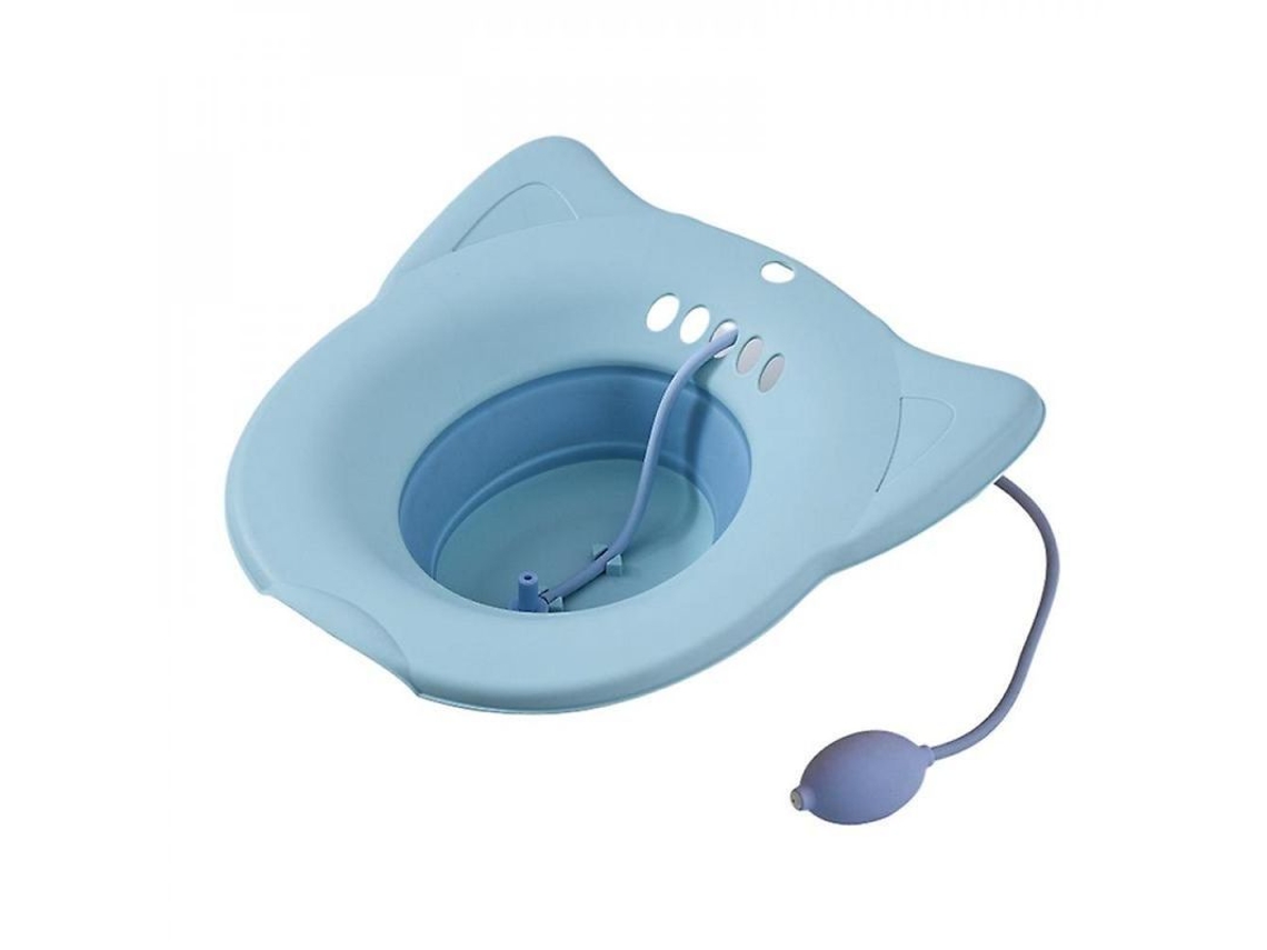 2026 bañera de Asiento Plegable para Hemorroidas, Cuidado Posparto Y Periné, Con Desagüe, Adecuado para Inodoro com Ferramenta de Download Azul