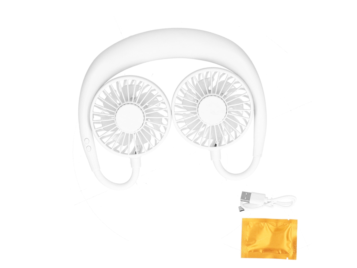 Ventilador de Pescoço Portátil Usb 1200mah Sem Mãos