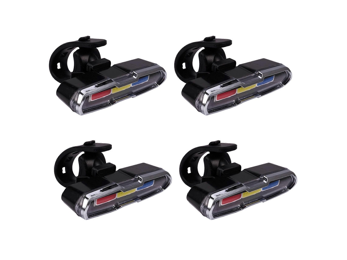 4x Luzes De Bicicleta Recarregáveis via Usb, Dianteira E Traseira, Com Bateria De Lítio, Led, Para Capacete De Ciclismo. Aquaforge