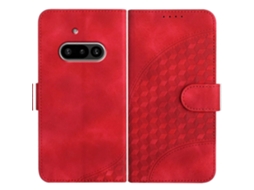 Capa De Couro Para Celular Com Relevo De Cabeça De Elefante E Cordão Para Nothing Phone 3a
