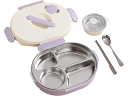 Lancheira Térmica À Prova De Vazamentos Em Aço Inoxidável 304com Tigela Para Sopa, 4 Compartimentos, Estilo Bento