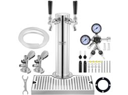 VEVOR Dual Taps Kegerator Tower Kit Kegerator Beer Tower e A-System Keg Coupler