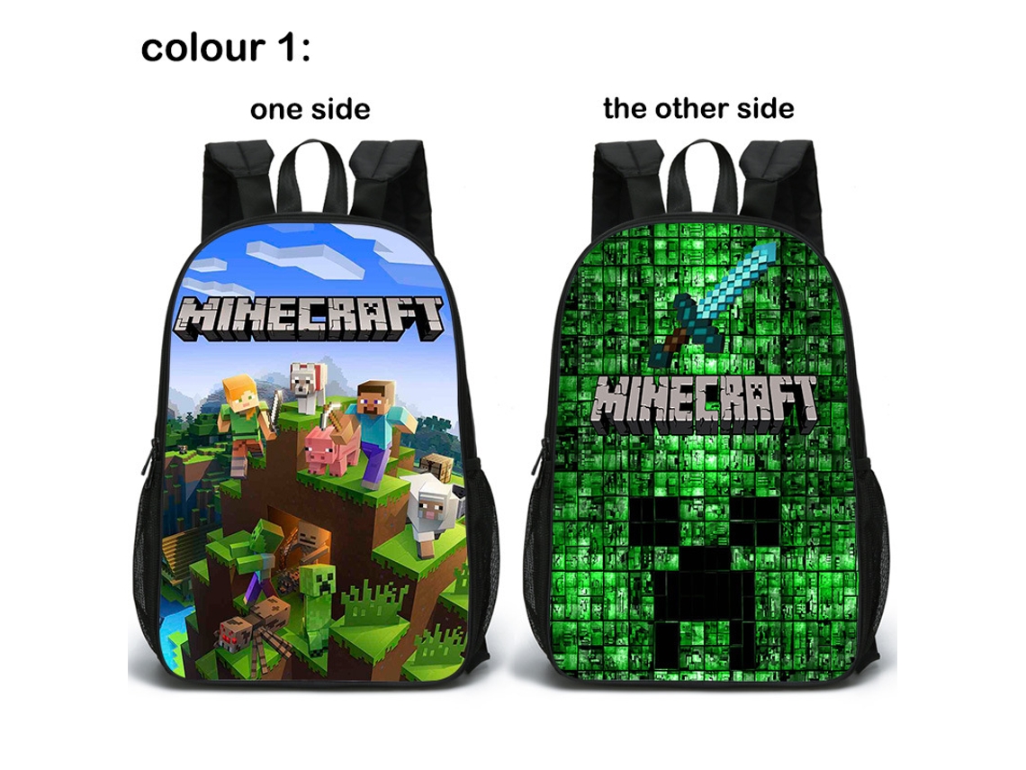 Mochila Minecraft Dupla Face 2022 - Alta Qualidade