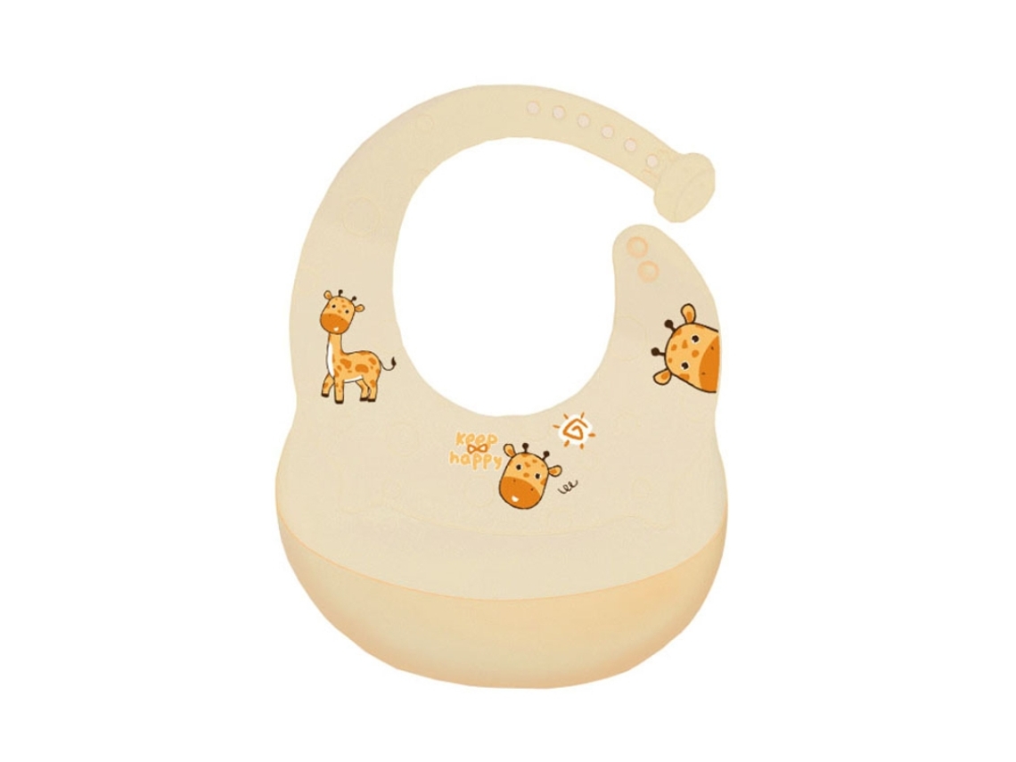 Babador Anti sujo para Bebês, Babador À Prova D'água de Silicone para Alimentos Auxiliares, Toalha de Baba Amarelo XIAOMOYU