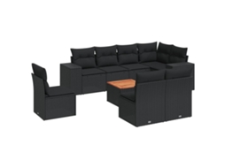 Garden Sofa Set, Garden Sofa Sets Vidaxl Preto Rattan / Vime (n/a)