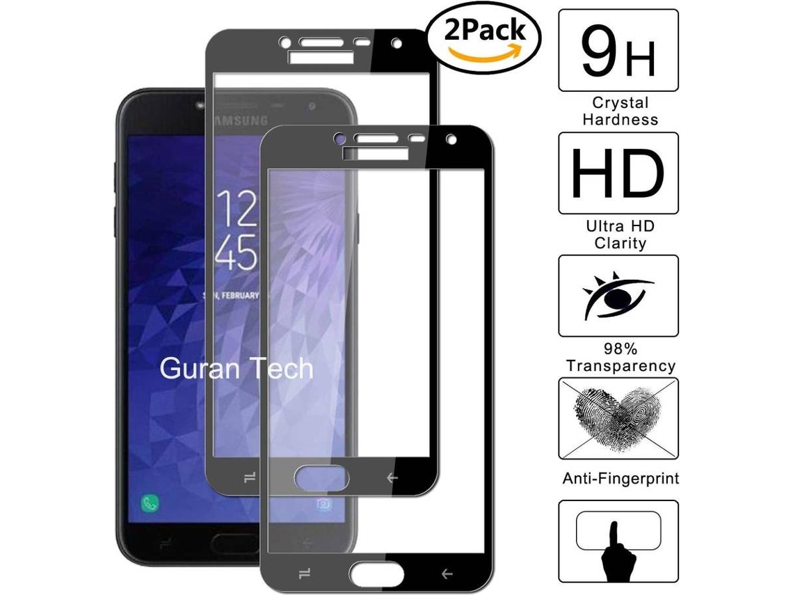 Película Vidro Temperado Samsung Galaxy J4 2018 HONGWE. Cobertura Completa Preto