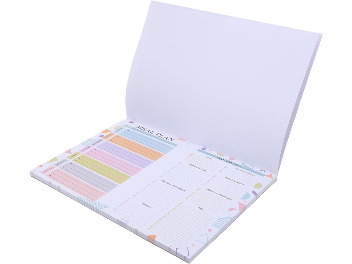 Planificador De Repas Hebdomadaire Em Papel Magnético Bloc-notes Effaçable À Sec Para Organização Familiar