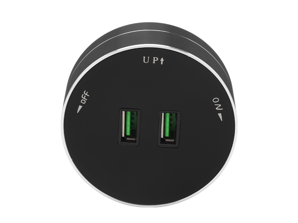 Laxiscreed Adaptador De Energia Sem Fios Para Rail Com Duas Usb E Luz Indicadora