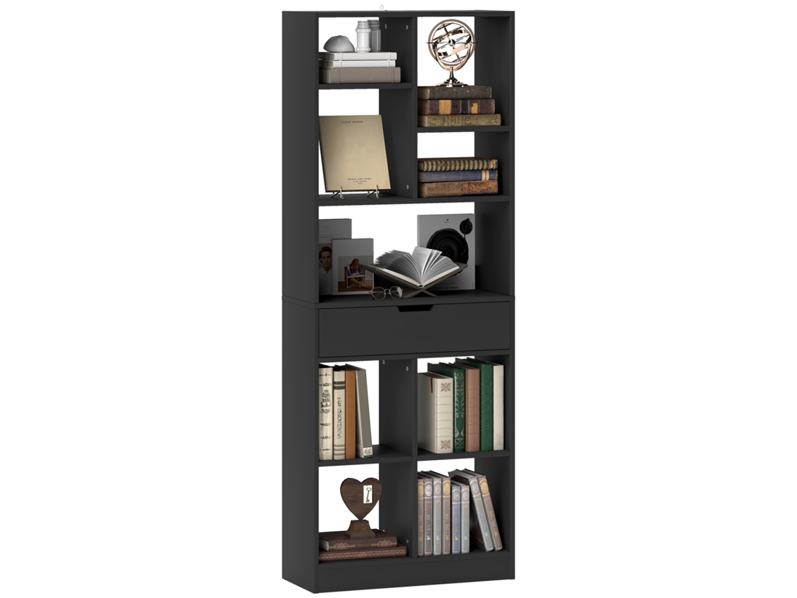 Armário Modular de 16 Cubos Preto ZACHARY