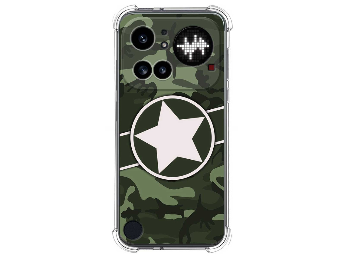Capa Tumundosmartphone De Silicone À Prova De Choque Para Nothing Phone 4a Pro 5g Com Estampa Camuflada 01 Desenhos