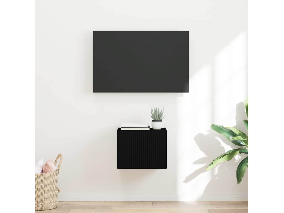 Vidaxl Armário De Tv De Parede Preto 39 X 31 X 29,5 Cm