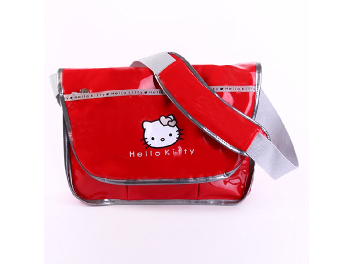 Pasta Tiracolo Vinil Vermelha Hello Kitty