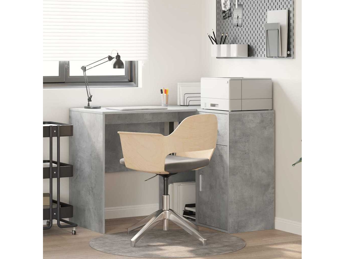 Vidaxl Secretária De Canto Com Gaveta Cinzento 102 X 88 X 75 Cm