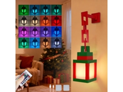 Luminária decorativa Natal com 16 núcleos de LED e luz ambiente controlável.