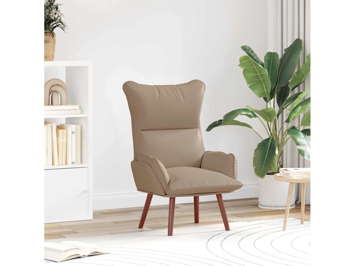 Vidaxl Poltrona Cappuccino 69 X 74 X 93 Cm Couro Artificial