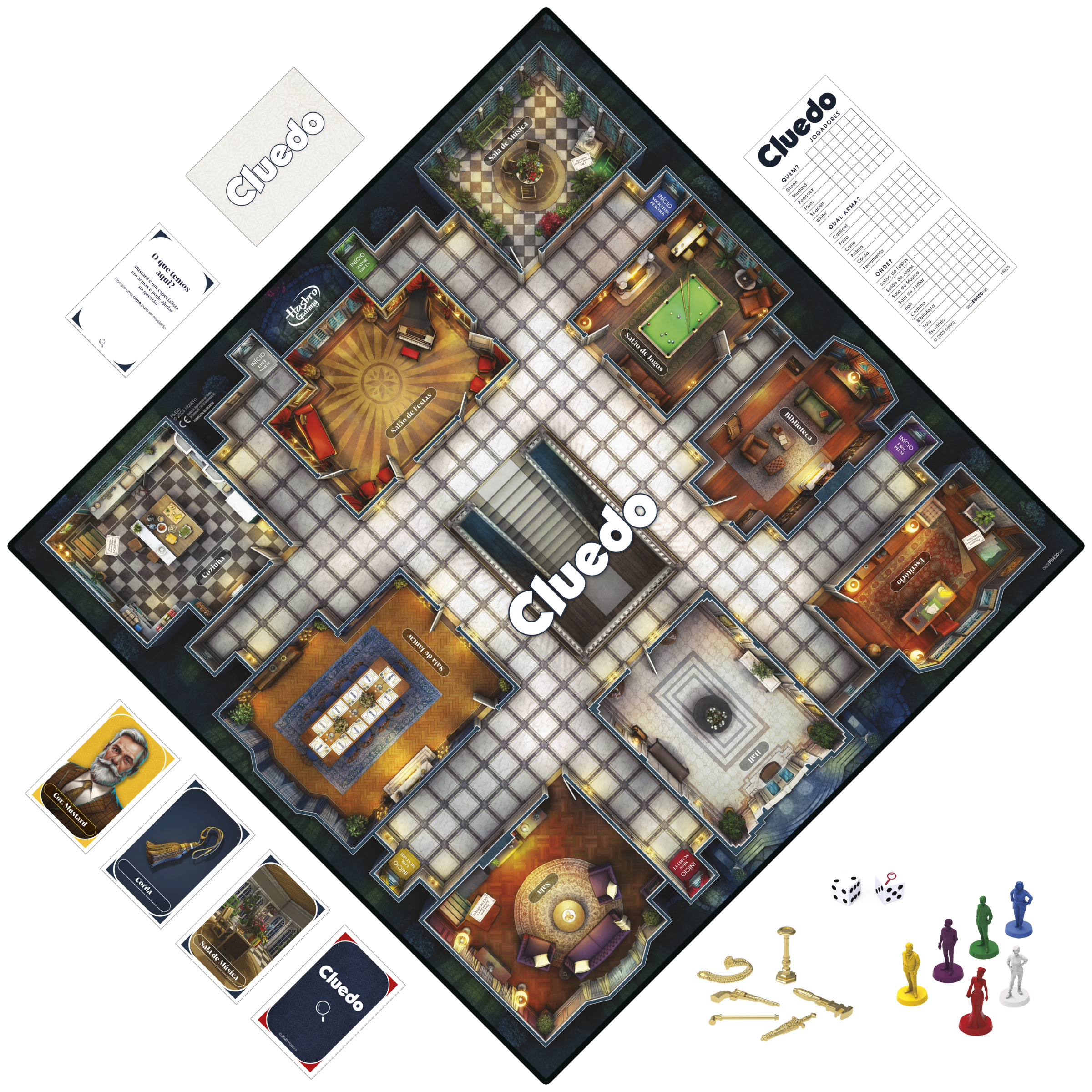 Jogo de Tabuleiro HASBRO GAMING Clue Cluedo Classic Refresh (Idade