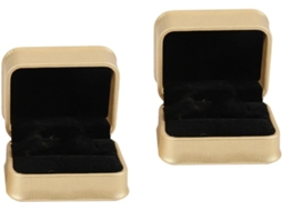 Nuobesty De 2 Caixas De Joias Em Pu Para Alianças De Casamento, Organizador Elegante Para Casamentos
