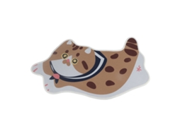 Tapete de Área com Padrão de Gato 40x60cm Poliéster | S/MARCA
