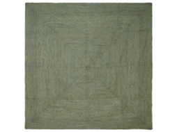 Conjunto 1 Carpete De Área Vidaxl Verde-azeitona Juta (200 X 200 Cm)