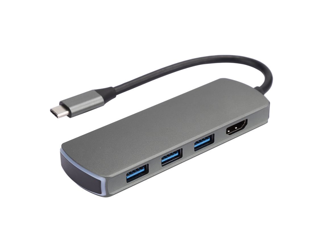 Hub Usb Multifuncional 8 Em 1, Estação De Docking Type C Para Hdmi Com Indicador De Carregamento Pd