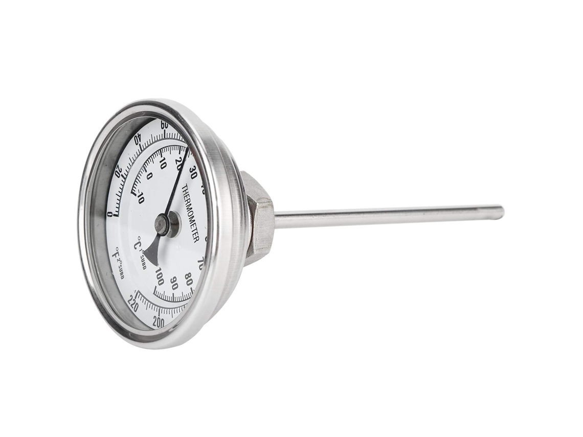 Termômetro De Mostrador Grande 3, 2 Polegadas 8, 1cm Com Sonda De Aço Inoxidável, Ideal Para Chaleiras De Cerveja, Com