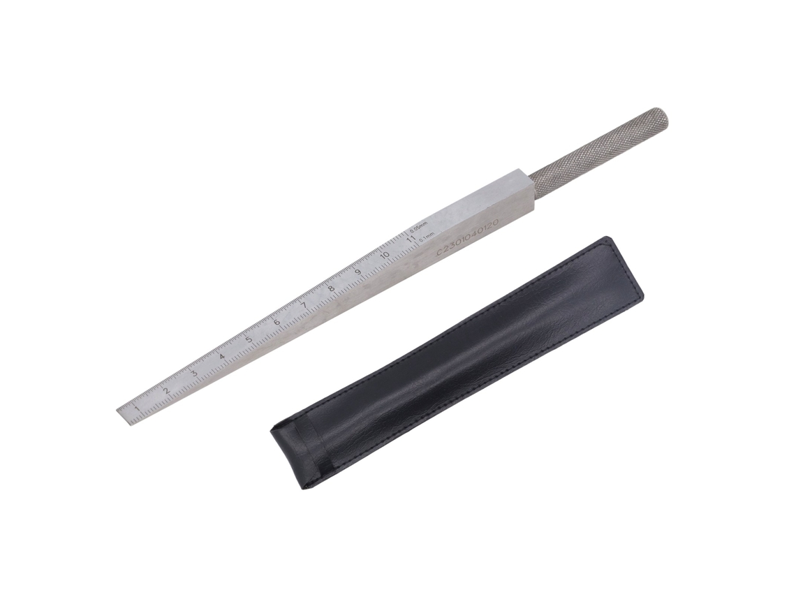 Medidor de solda cônico com alavanca para medição de furos, aço inoxidável, 2 escalas de 0,5 a 11 mm