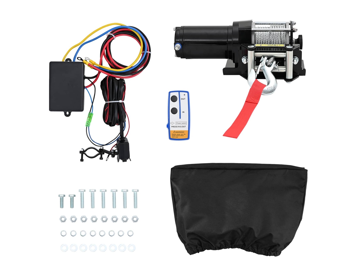 Vidaxl Guincho Elétrico Pvc Preto