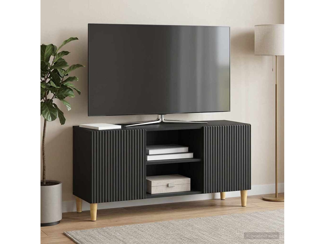 Vidaxl Gabinete Para Tv 102 X 34,5 X 50 Cm Preto Derivados De Madeira