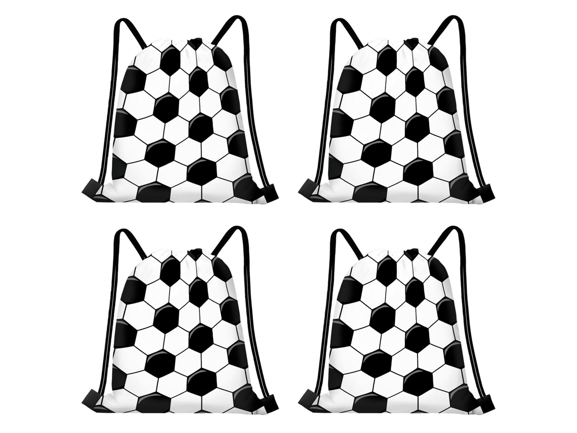 Conjunto De 4 Peças Para Presente Futebol, Incluindo Bolsa Saco Com Cordão, Mochila Esportiva, Porta-bolas E Decoração Festas.