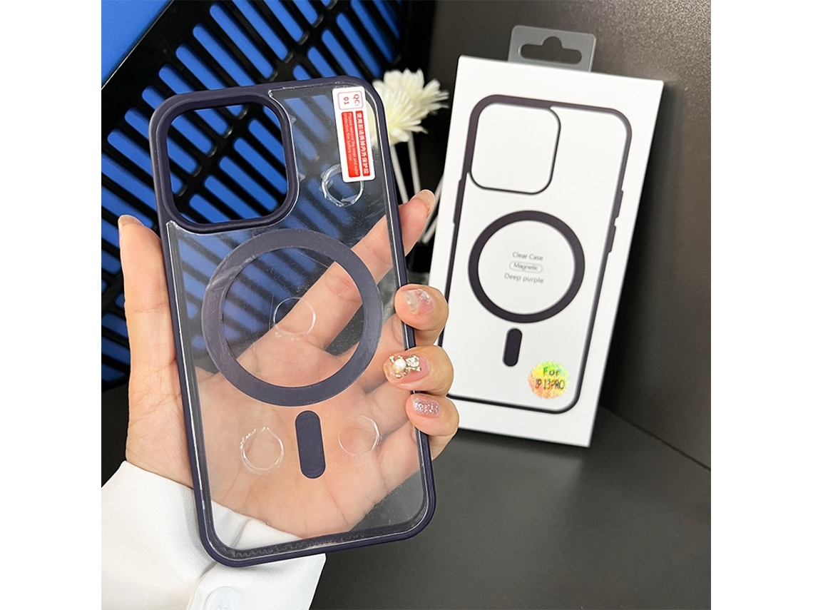 Capa Para Iphone 17 Air Com Toque De Couro, Magnética, Em Acrílico E Resistente A Quedas.