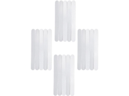 Conjunto De 4 Tiras Adesivas Antiderrapantes De Pvc Branco Para Escadas De Banheiro