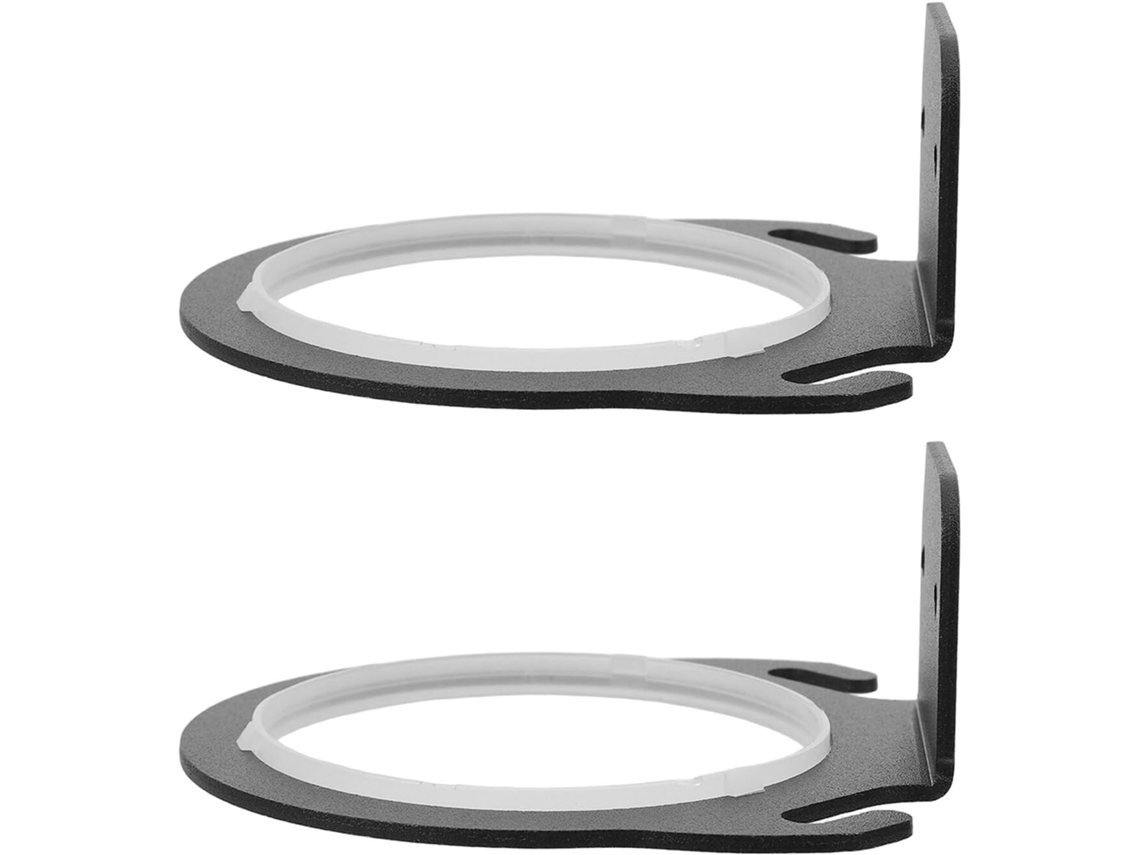 Suporte De Parede Para Secador Cabelo Em Metal Preto, Composto Por 2 Peças, Organizador Banheiro, Prático E Resistente Ferramentas Cabeleire