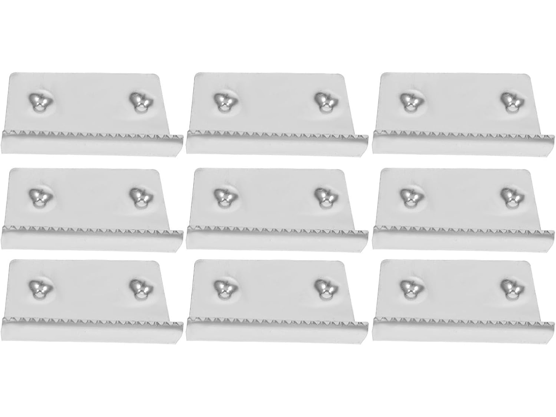 Conjunto de 12 folhas de reposicionamento para dispensador Fita Adesiva Ferro, Cor Prata, com corte preciso para uso em mesas eletrônicas.