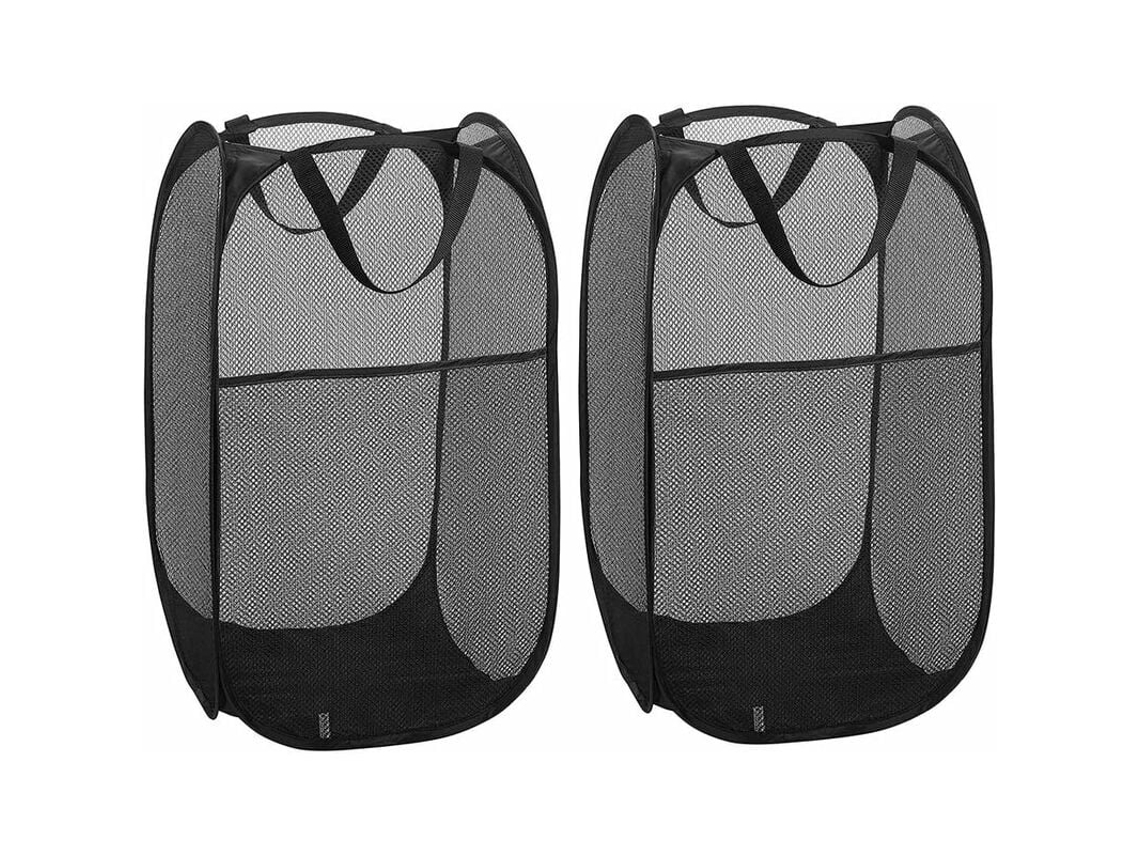 2 Cestos de Roupa Dobráveis​​ em Tela BRILVIBERA