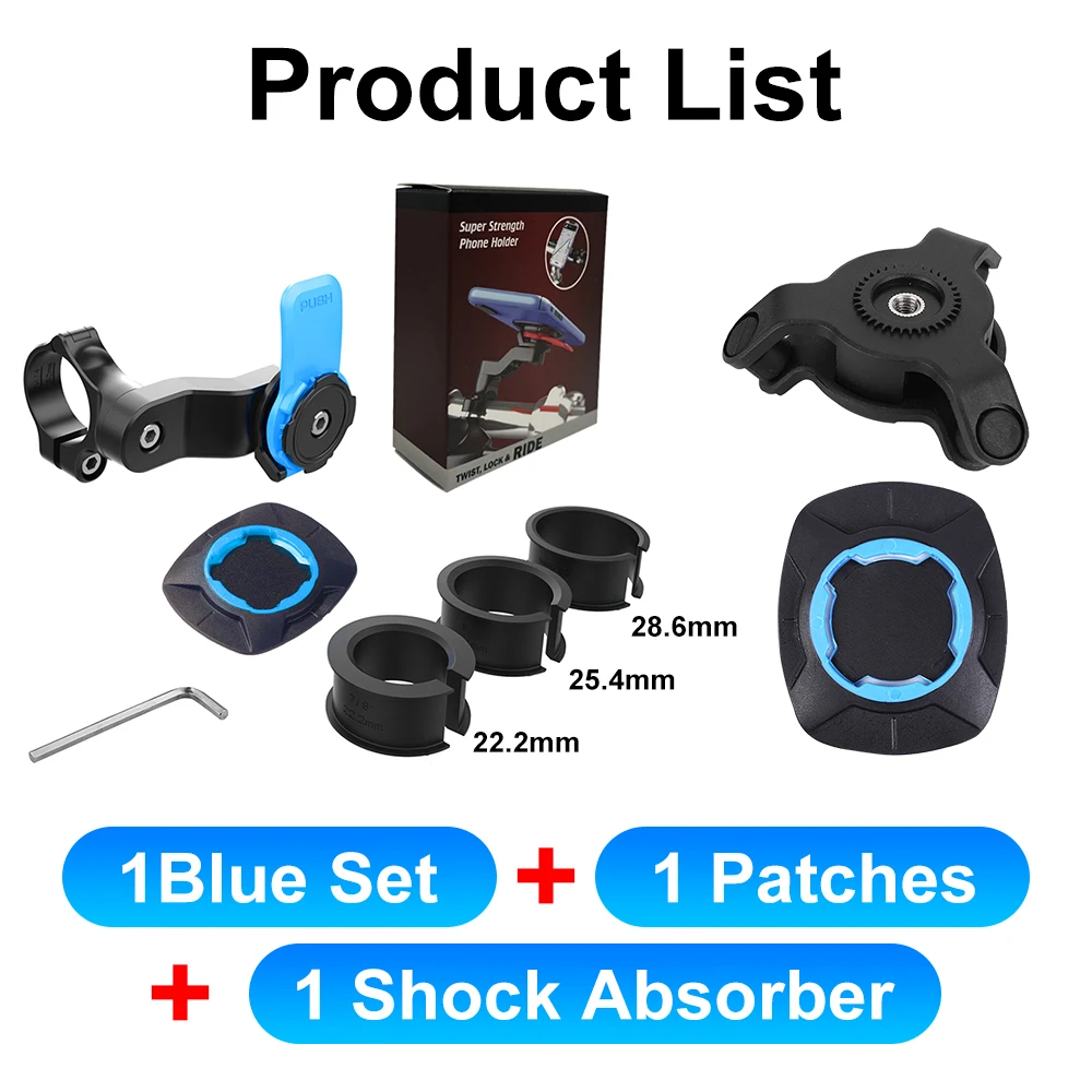 Suporte para Celular Quad lock Motocicleta e Bicicleta, com Rotação de 360°, Navegação Segurança. AQUAFORGE