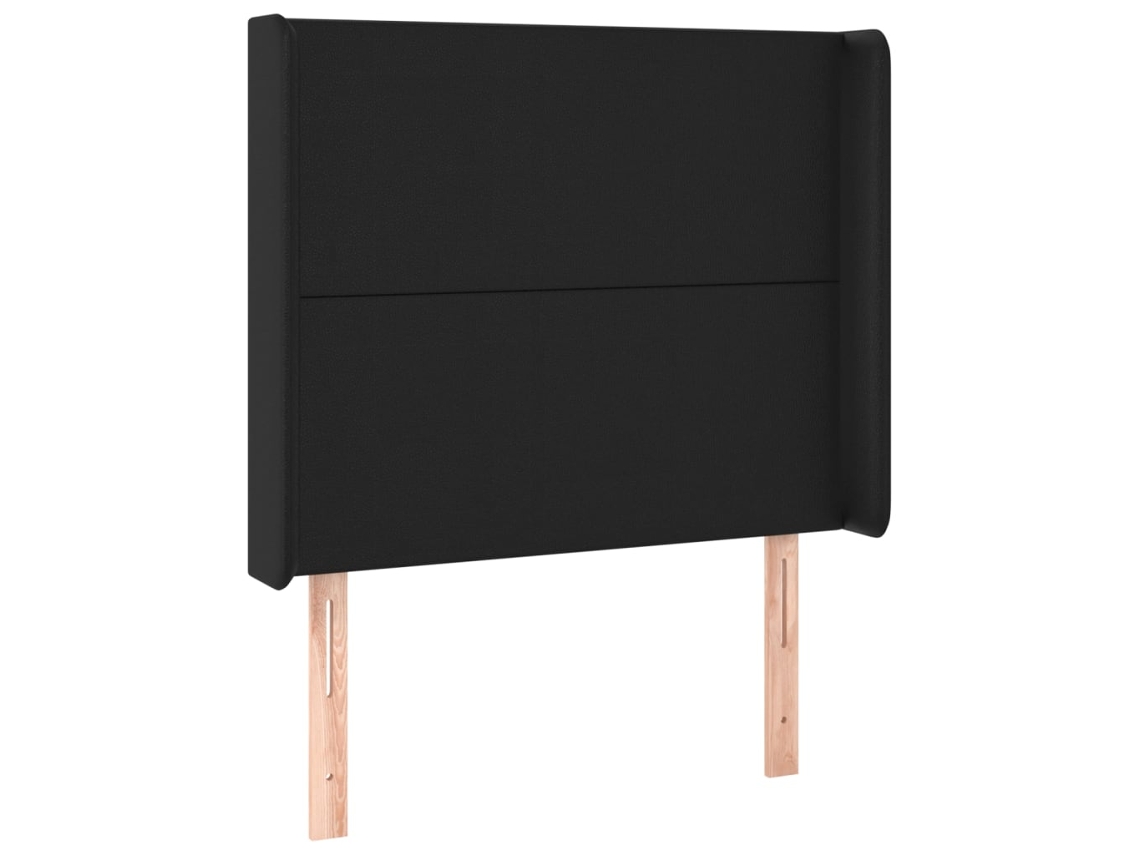 Headboard, Headboards Vidaxl Preto Couro Artificial (93 X 16 X 118/128 Cm)