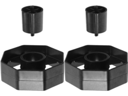 Conjunto Genérico De 2 Dispensadores Grandes Fita Adesiva Plástico Preto Resistente, Com Encaixe E Dispensação Suaves