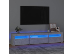Mã³vel De Tv Com Luzes Led 195x35x40 Cm Cinzento Cimento DKD HOME DECOR
