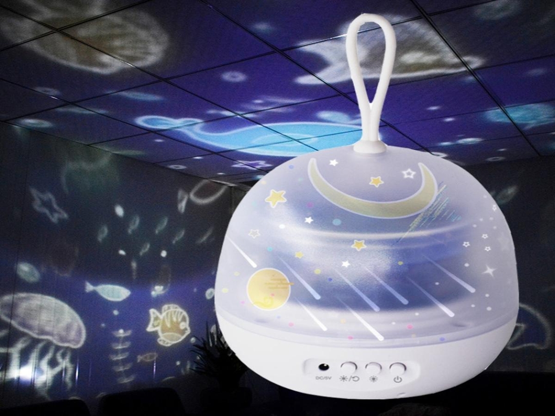 Lurelia Projetor Led Usb Para Carro, Rotação 360°, Rgb, Céu Estrelado