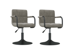 Swivel Dining Chair, Swivel Dining Chairs Vidaxl Cinzeto Veludo (n/a)