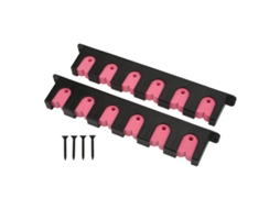 2026rebe porta Cañas de Pesca de Pared Vertical Resistente a Químicos Con 6 Soportes Y 4 Tornillos Rosa
