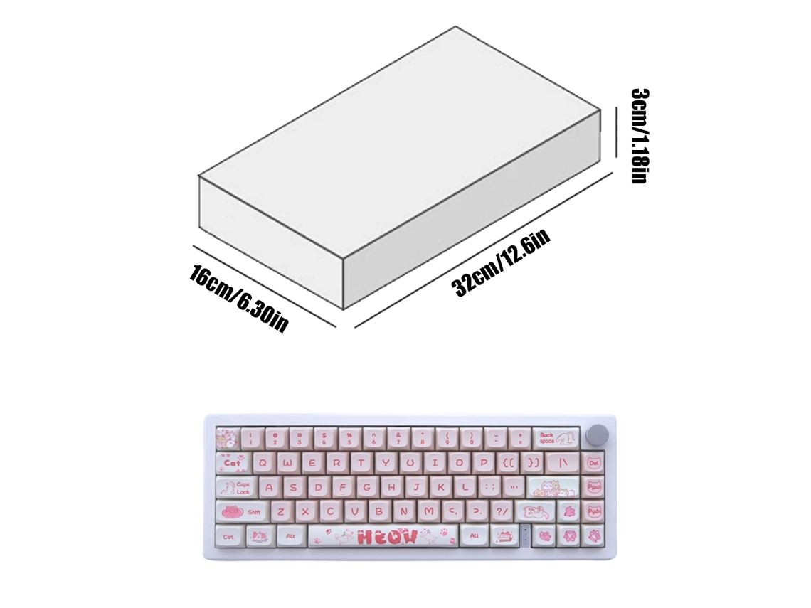 Keycap Pbt Inglês 133/127 Chaves Chave De Gelo De Verão Chave De Gato Travesso Slowmoose