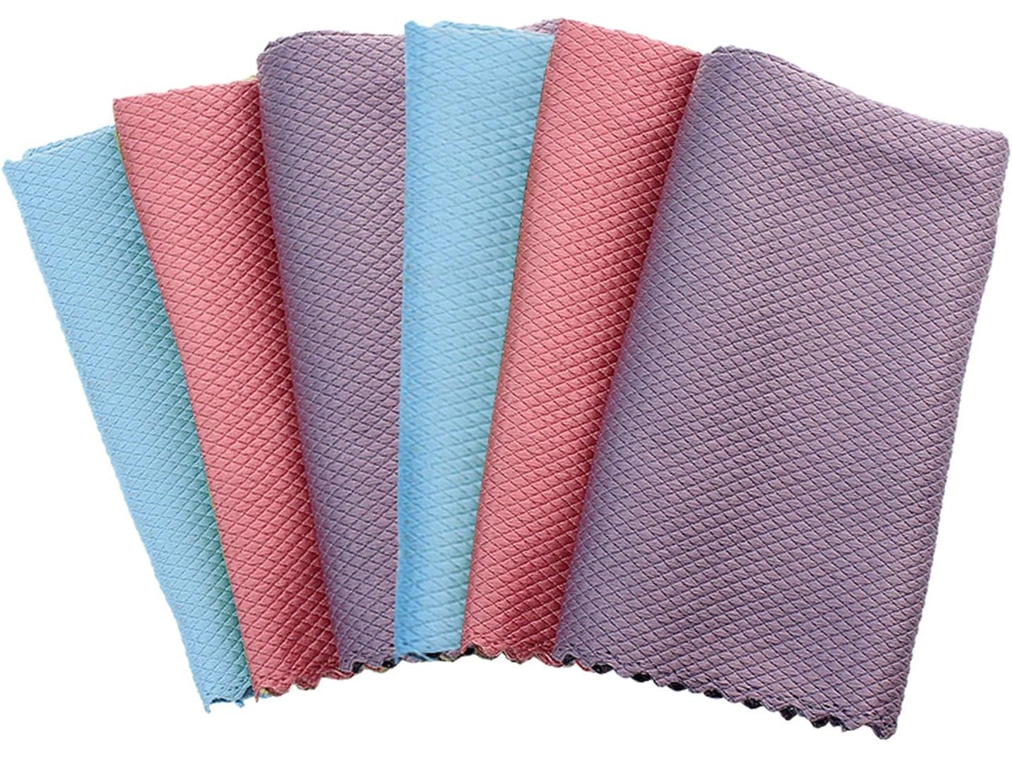 Panos De Limpeza Em Microfibra, 6 Unidades, 40 X 30 Cm, Para Carro, Uso Doméstico, Multicolorido