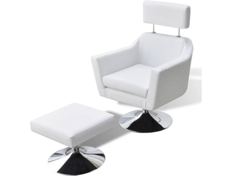 Poltrona de TV couro artificial branco